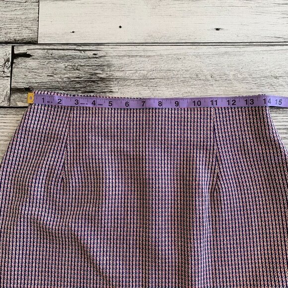Vintage Geometric Houndstooth Knee Length Pencil Skirt - Picture 10 of 12